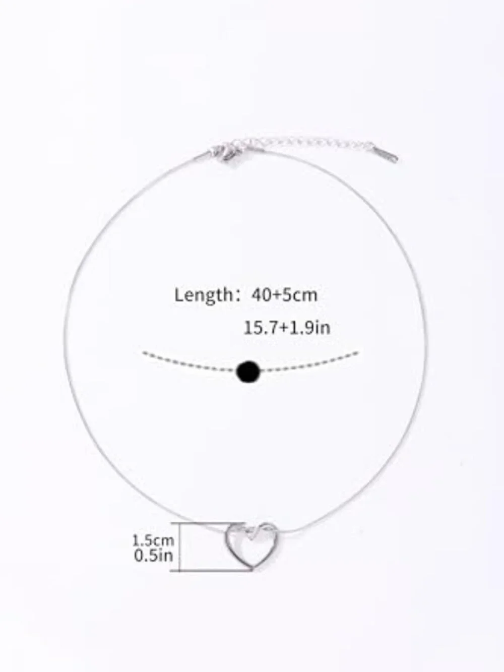 BRAND NEW Heart Pendant Necklace Stainless Steel